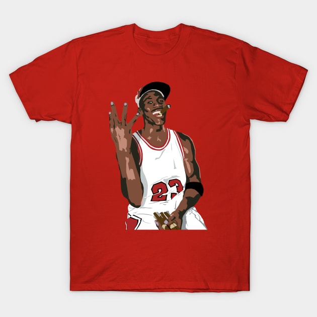 Michael Jordan Championship Celebration T-Shirt by rattraptees